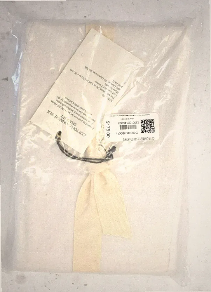 Banana Republic Cashmere Silk Shams Set King Size Bedding Genuine OEM White