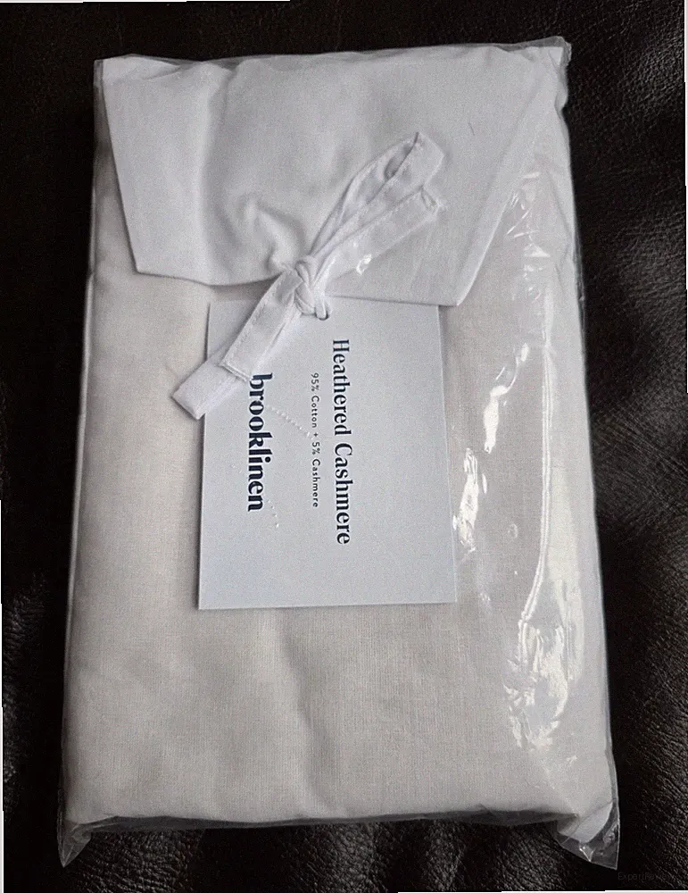 Brooklinen Heathered Cashmere Pillowcases Soft Camel King Size Retail $85