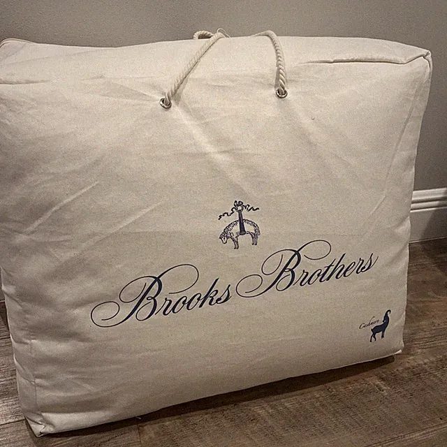 Brooks Brothers King Comforter 50/50 Cashmere/Wool Filled Cotton Cover 96”x108”