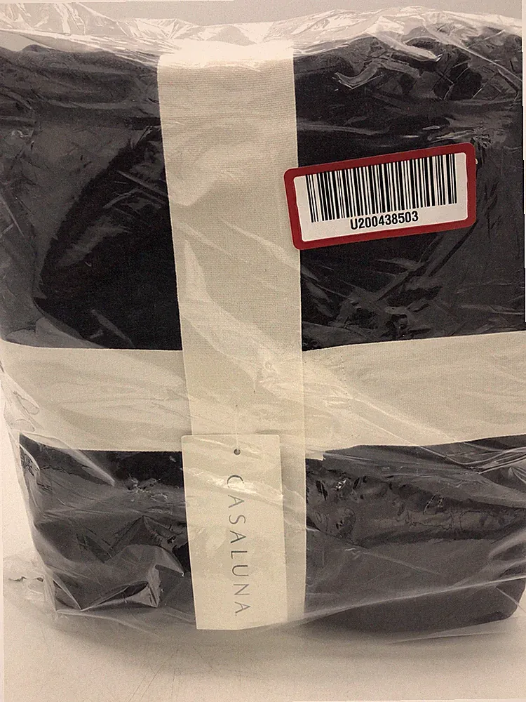 Casaluna King Duvet Set Black Cotton/ Cashmere