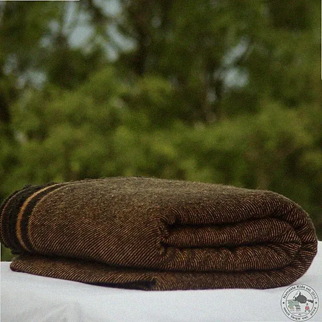 Cashmere Blanket Aekamba, Aandgewebt From Nepal, Bedspread, Blanket, Wool