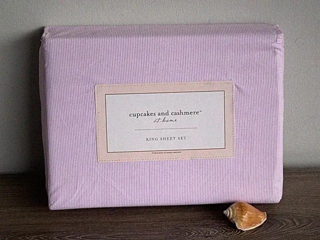 Cupcakes and Cashmere KING Size Sheet Set Pink NEW!