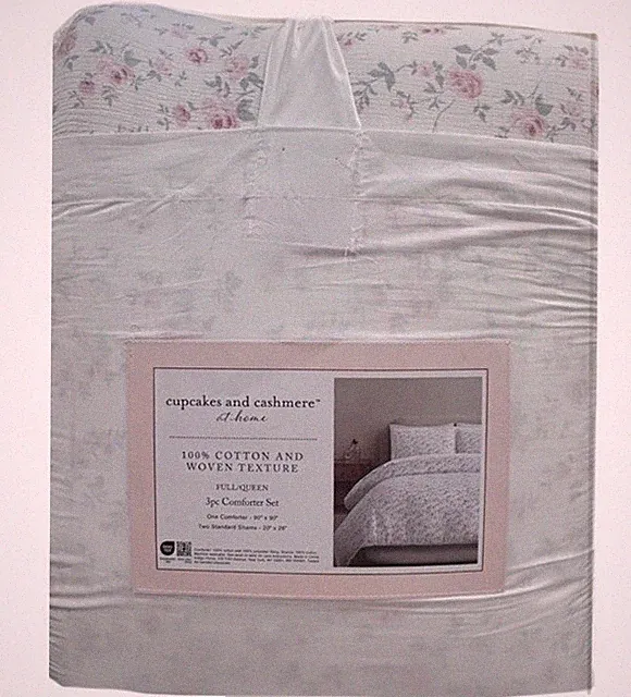 Cupcakes and Cashmere Multicolor Floral Queen Cotton Comforter Set 90”x90”