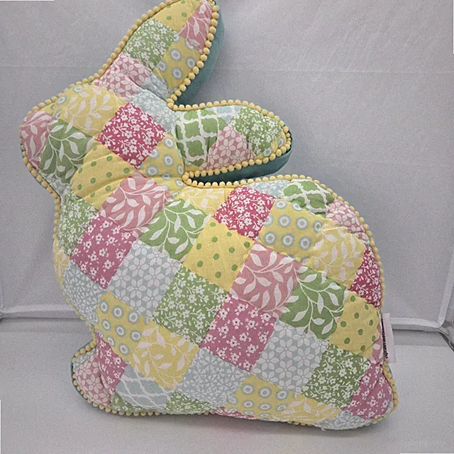 Cupcakes And Cashmere Spring Quilted Design Pillow 12x15" Mint Green Back NEW