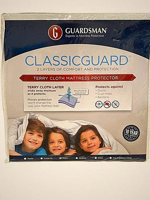 Guardsman NEW Cal King Classicguard Terry Cloth Mattress Protector Waterproof