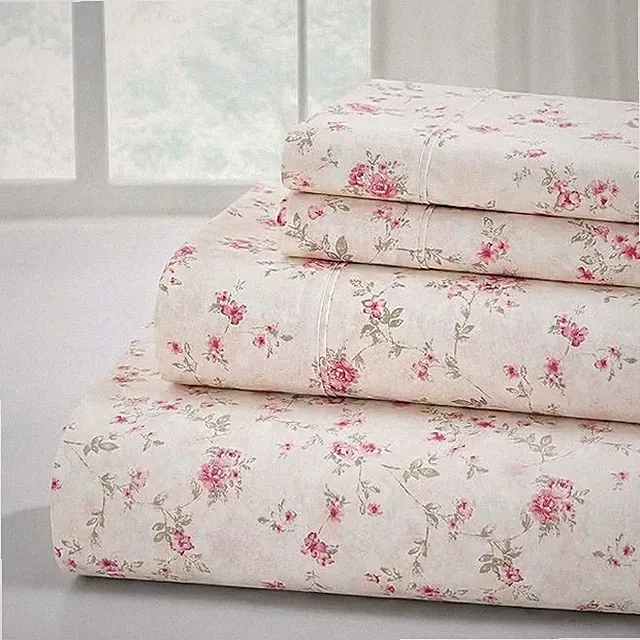 Kashmir Rose Printed Twin size 3-Piece Extra Soft Comfortable Bedding Sheets