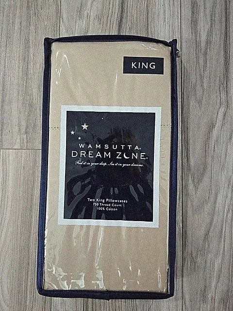 NIP - Wamsutta DREAMZONE 750TC Cashmere Brown KING Pillowcases