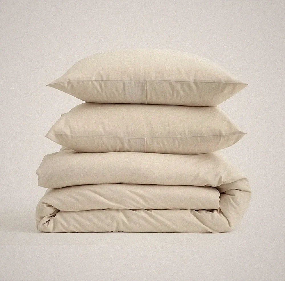 NWOT! Quince Cotton & Cashmere Duvet Cover Natural Set! King/ Cal King (201)