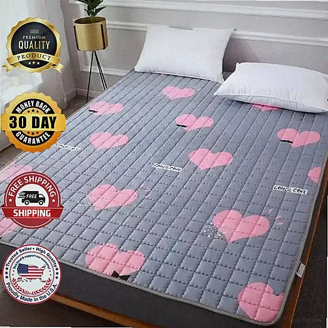 Queen Size Mattress Topper, 1200 GSM Cooling Cushion, Mattress Pad for Back Pain