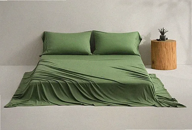 REWARDOWN 4-Piece Luxury Sheet Set King Size Eco Richcel Sorona "plant cashmere"