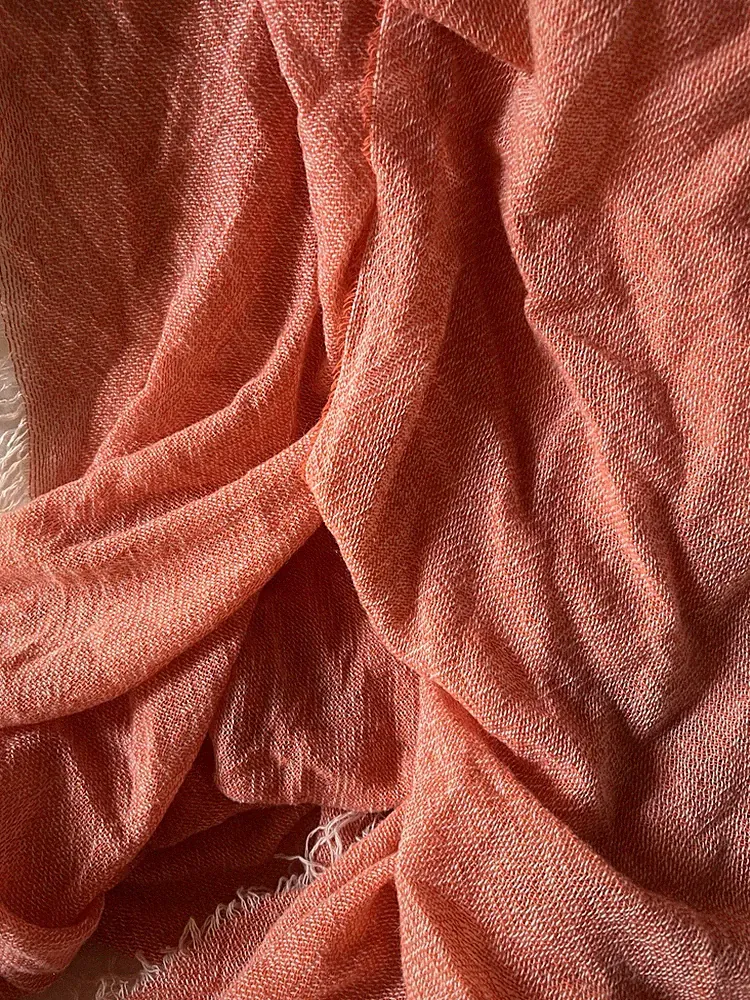 Sferra Ciarra Cashmere Throw In Tangerine