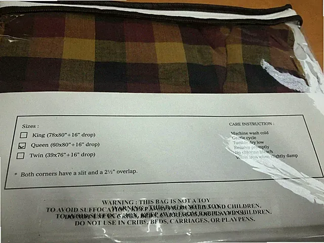 VHC Brands Primitive Check Queen Bed Skirt