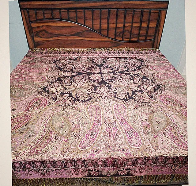 Woolen bedcover bedsheet bedspread Indian Jamawar cashmere Bedding Throw Blanket